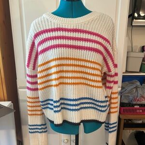 Multicolor Stripe Sweater Size Medium